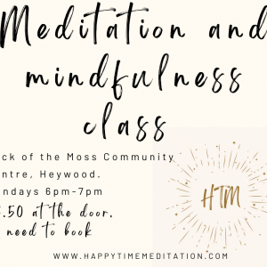 Meditation and mindfulness class, Back of the Moss Community Centre, Evening